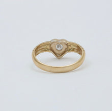 Load image into Gallery viewer, Vintage 14K Yellow Gold Diamond Heart Ring
