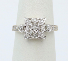 Load image into Gallery viewer, Vintage 14K White Gold Diamond Ring, Engagement Ring
