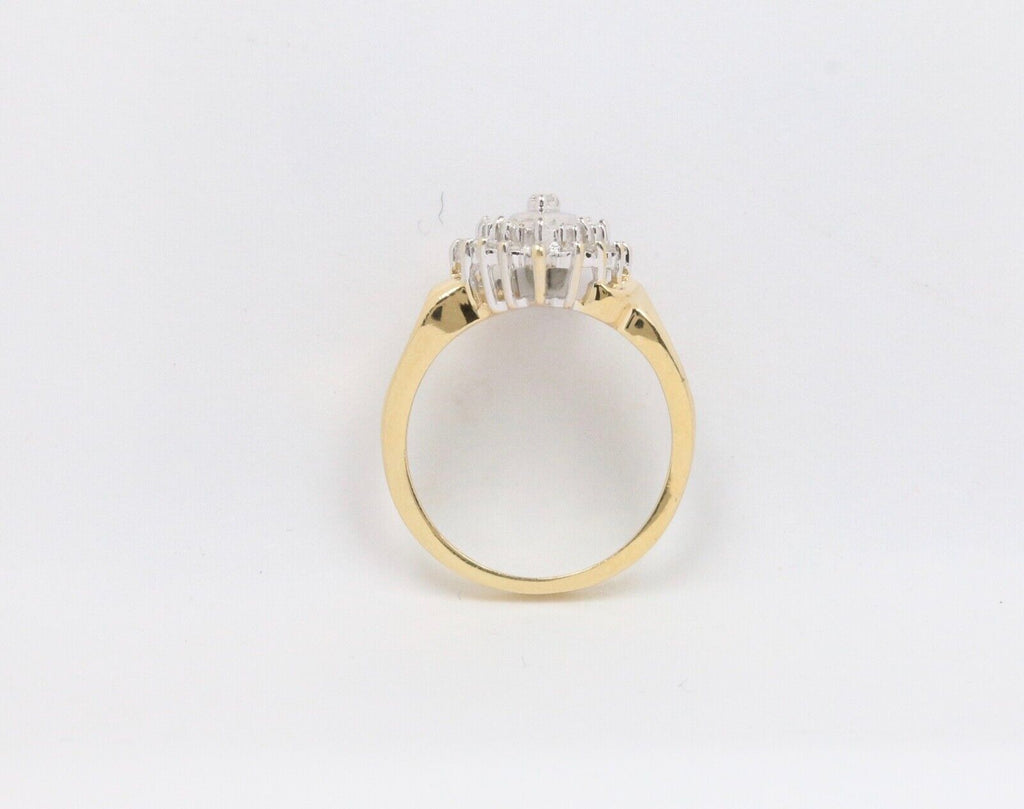 Vintage 10K Yellow & White Gold DIamond Ring