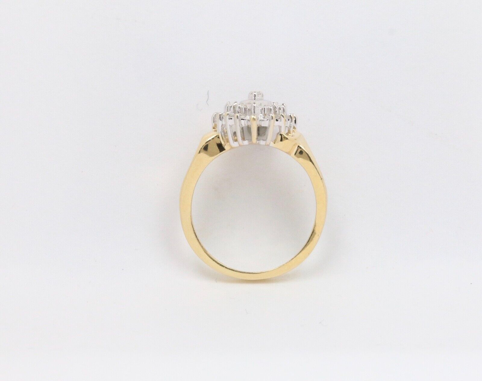 Vintage 10K Yellow & White Gold DIamond Ring