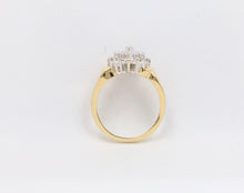 Load image into Gallery viewer, Vintage 10K Yellow &amp; White Gold DIamond Ring
