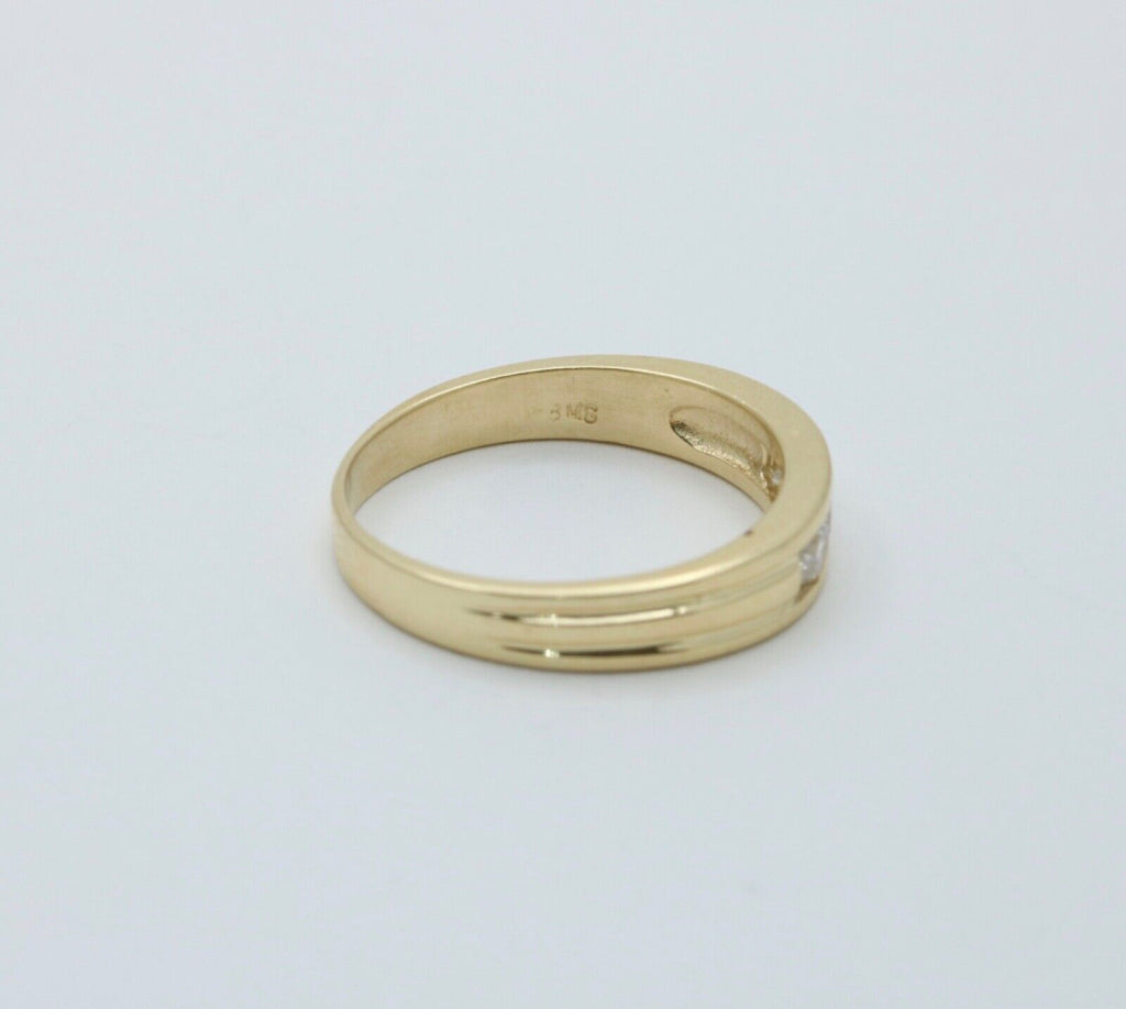Vintage Diamonds 14K Yellow Gold Unisex Band