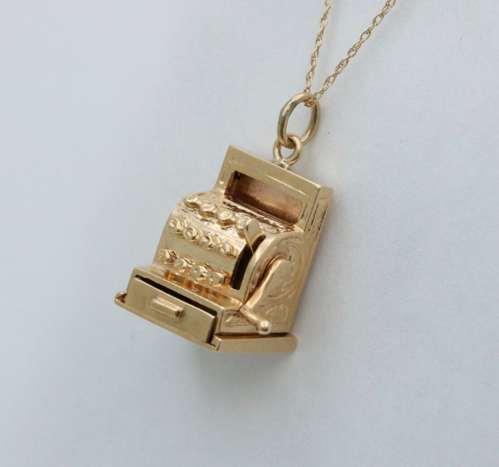 Vintage 14K Yellow Gold Slot Machine Charm
