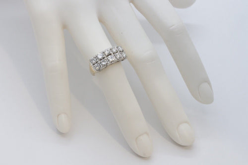 Vintage 14K Two-Tone Gold Diamond Stacking Band | Approx. 2.00 ctw