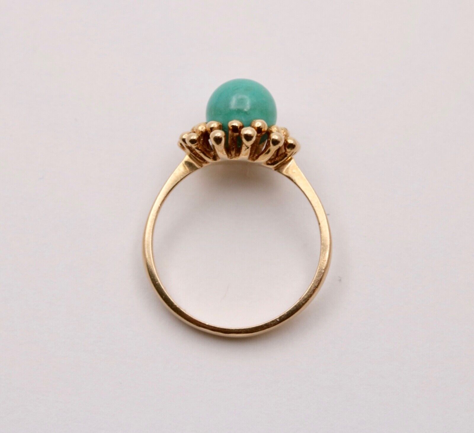 Vintage Turquoise 14K Yellow Gold  Ring