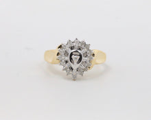 Load image into Gallery viewer, Vintage 10K Yellow &amp; White Gold DIamond Ring
