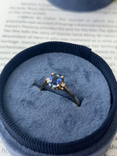 Load image into Gallery viewer, Vintage 14K Yellow Gold Sapphire &amp; Diamond Ring, Engagement Ring
