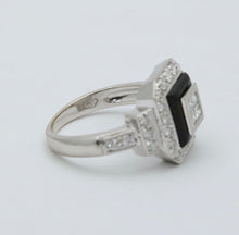 Load image into Gallery viewer, Vintage Diamonds 18K White Gold Deco Style Ring
