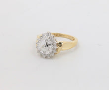 Load image into Gallery viewer, Vintage 10K Yellow &amp; White Gold DIamond Ring
