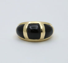 Load image into Gallery viewer, Vintage 14K Yellow Gold Black Onyx Dome Ring
