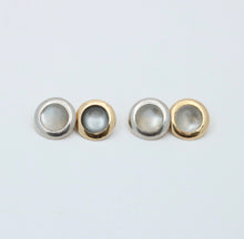 Load image into Gallery viewer, Vintage 18K White &amp; Yellow Gold Moonstone Cufflinks
