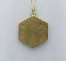 Load image into Gallery viewer, Vintage Egytian Pharoh Enamel 18K Yellow Gold Locket Pendant
