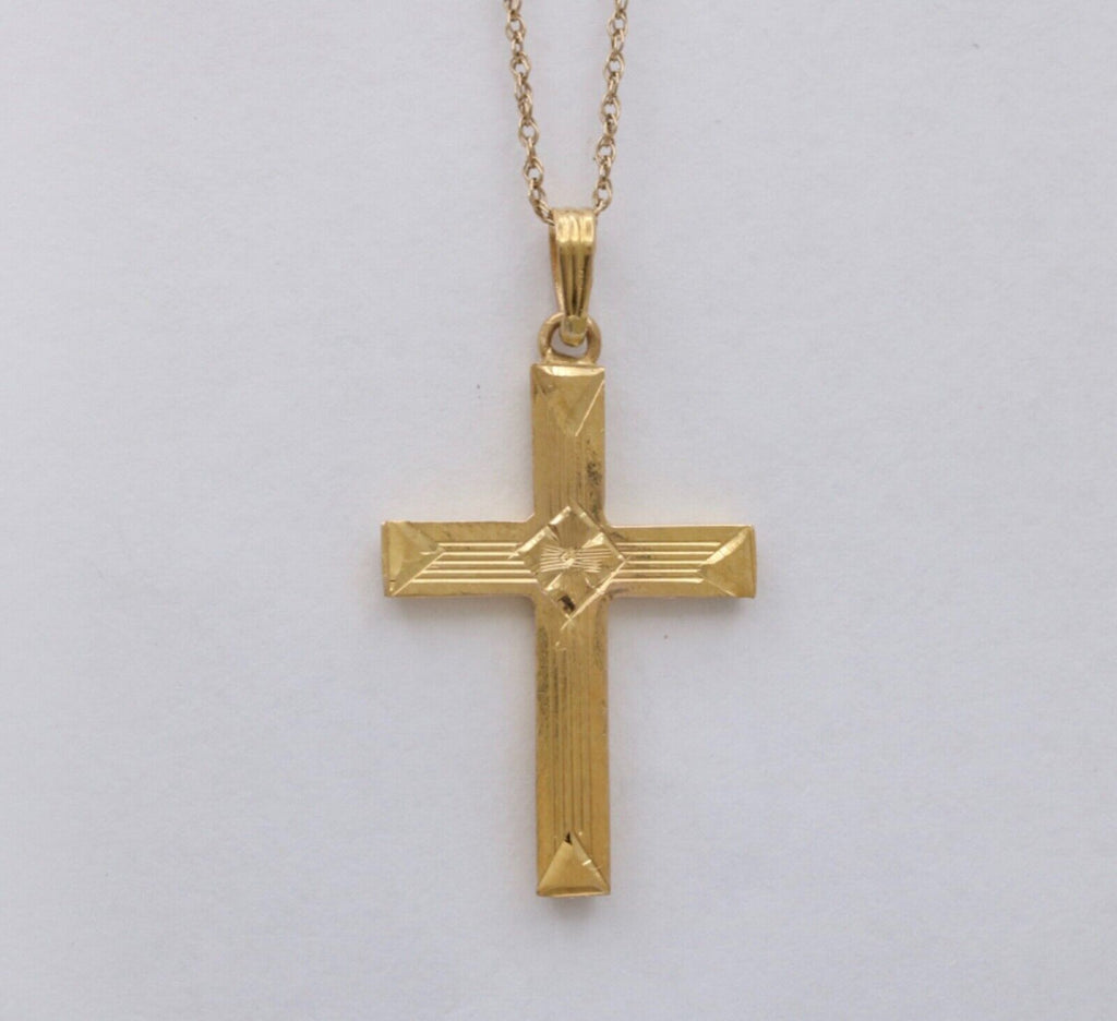 Vintage Cross 14K Yellow Gold