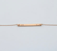 Load image into Gallery viewer, Vintage 14K Pink Gold Name “Brittany” Diamond Bar ID Bracelet
