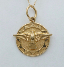 Load image into Gallery viewer, Vintage 14K Gold Holy Spirit Medallion Pendant
