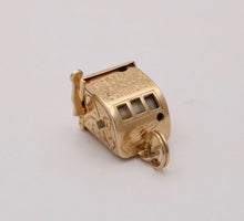 Load image into Gallery viewer, Vintage Slot Machine Moveable 14K Yellow Gold Pendant Charm
