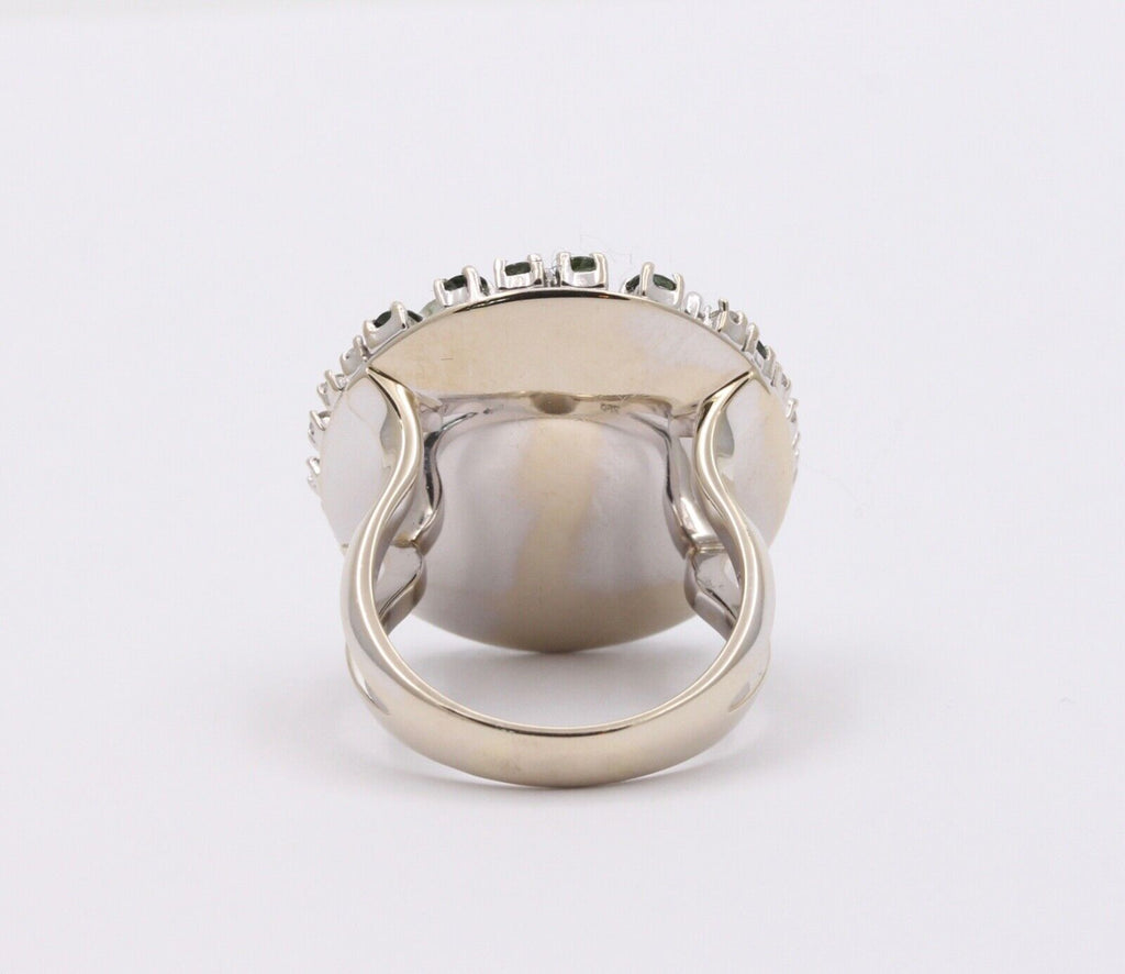Striking Denoir 18K Gold Peridot, Prasiolite, Tourmaline and Diamond Ring