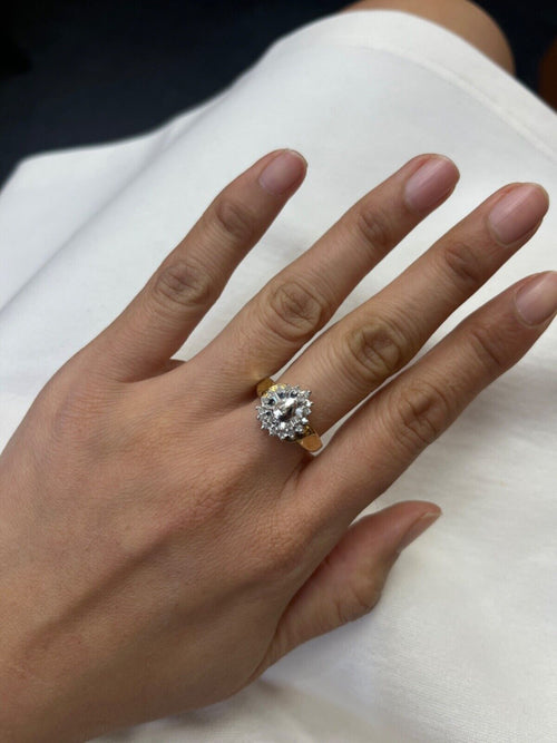 Vintage 10K Yellow & White Gold DIamond Ring