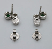 Load image into Gallery viewer, Tiffany and Co. Tsavorite Diamond Platinum Earring Studs
