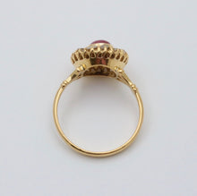 Load image into Gallery viewer, Vintage 22 K Yellow Gold Ruby &amp; Diamond Ring, Engagement Ring.
