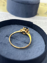 Load image into Gallery viewer, Vintage 14K Yellow Gold Sapphire &amp; Diamond Ring, Engagement Ring
