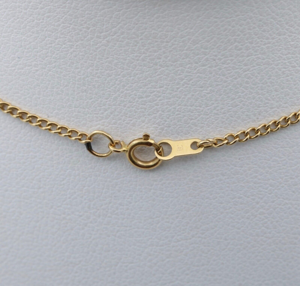 Vintage 14K Yellow Gold Ruby & Diamond Pendant Necklace