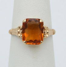 Load image into Gallery viewer, Vintage 14K Yellow Gold Citrine Solitaire Ring
