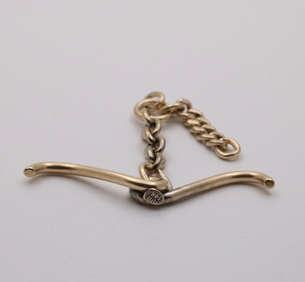 Victorian 14K Yellow Gold T Bar and Chain Watch FOB Pendant