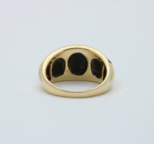 Load image into Gallery viewer, Vintage 14K Yellow Gold Black Onyx Dome Ring
