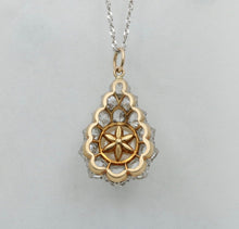 Load image into Gallery viewer, Vintage 18K Yellow Gold &amp; Platinum Diamond Pearl Pendant Charm
