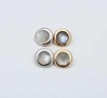 Load image into Gallery viewer, Vintage 18K White &amp; Yellow Gold Moonstone Cufflinks
