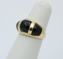 Load image into Gallery viewer, Vintage 14K Yellow Gold Black Onyx Dome Ring
