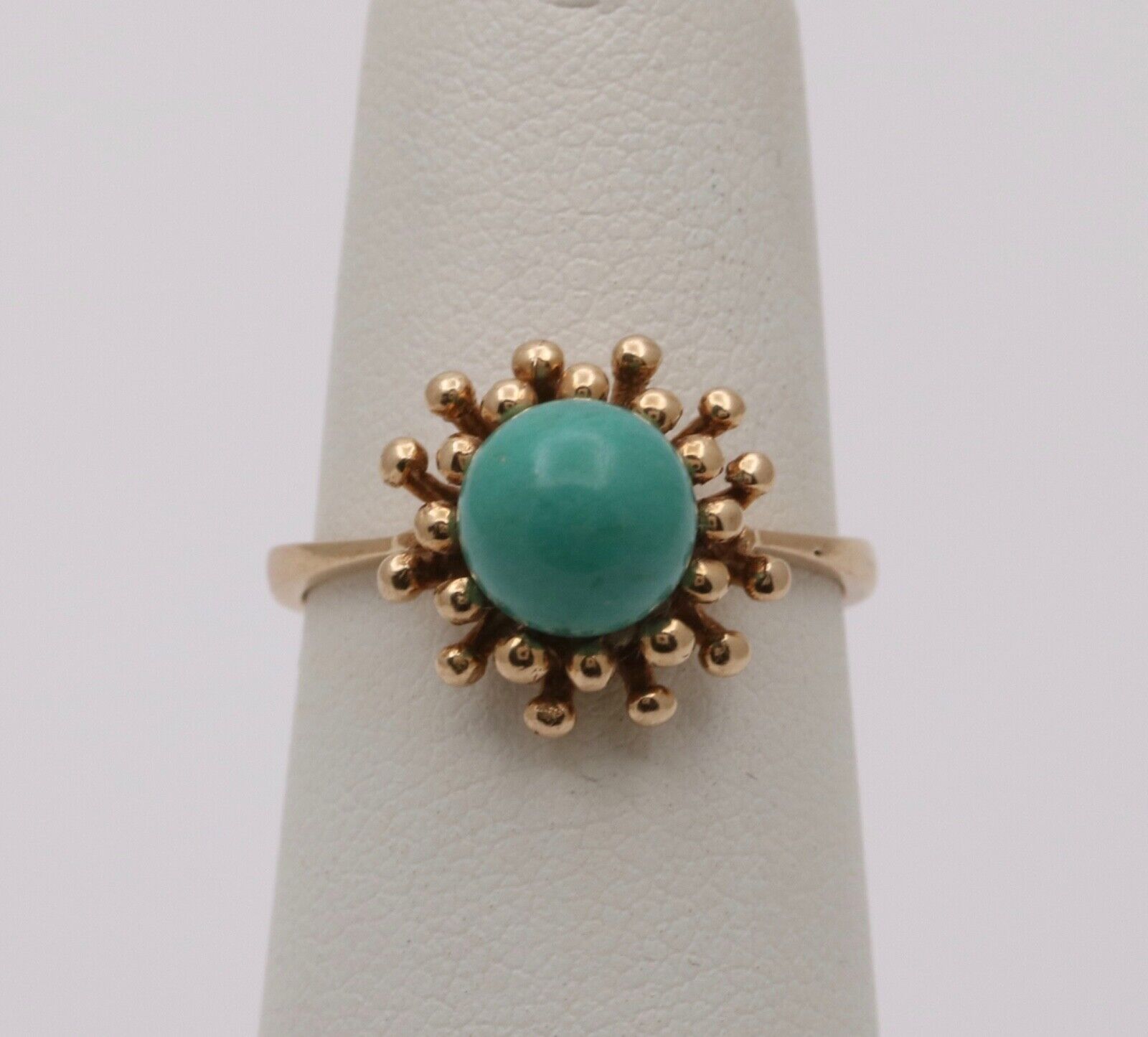 Vintage Turquoise 14K Yellow Gold  Ring