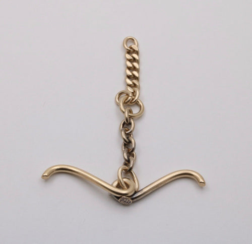 Victorian 14K Yellow Gold T Bar and Chain Watch FOB Pendant