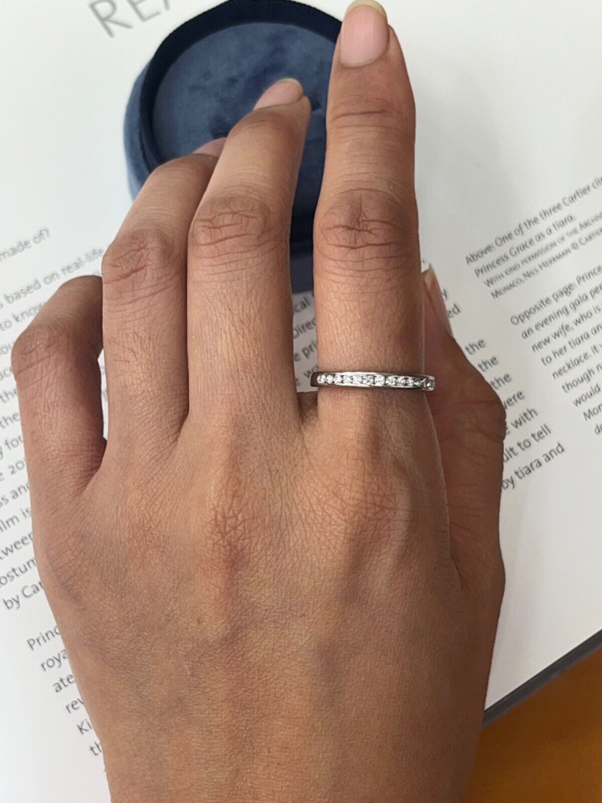 Tiffany & Co Platinum Half Eternity Diamond Band
