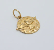 Load image into Gallery viewer, Vintage 14K Gold Holy Spirit Medallion Pendant
