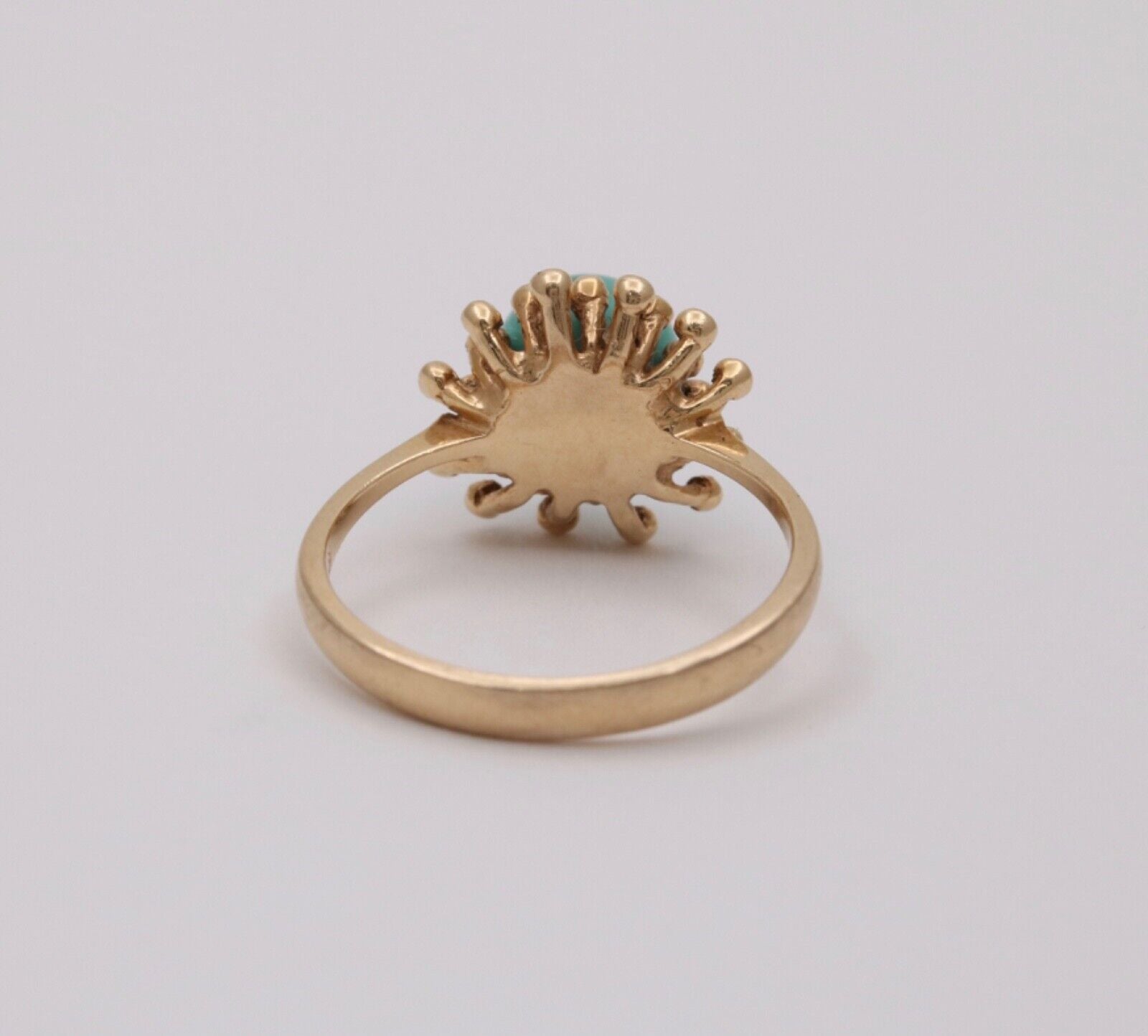 Vintage Turquoise 14K Yellow Gold  Ring