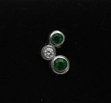 Load image into Gallery viewer, Tiffany and Co. Tsavorite Diamond Platinum Earring Studs
