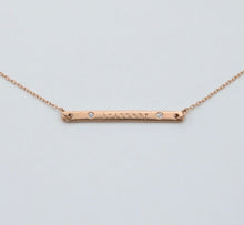 Load image into Gallery viewer, Vintage 14K Pink Gold Name “Brittany” Diamond Bar ID Bracelet
