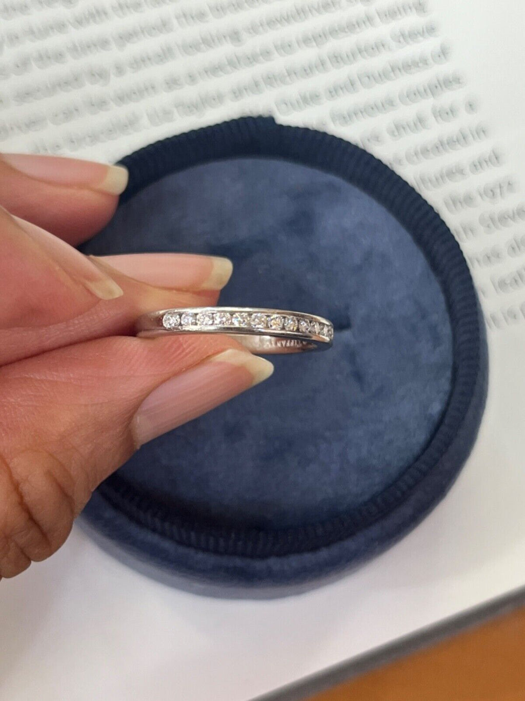 Tiffany & Co Platinum Half Eternity Diamond Band