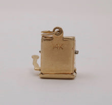 Load image into Gallery viewer, Vintage Slot Machine Moveable 14K Yellow Gold Pendant Charm
