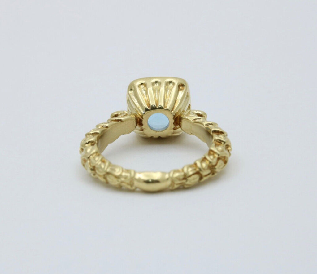 Vintage Blue Topaz 18K Yellow Gold Arto Vandian Ring