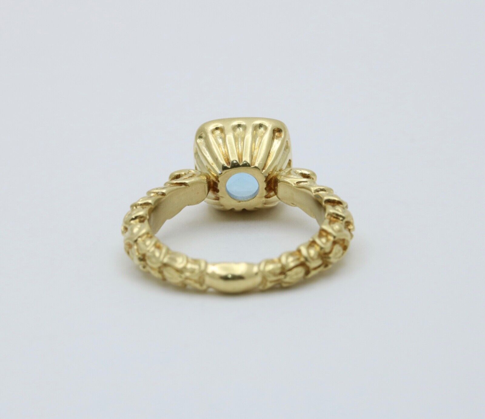 Vintage Blue Topaz 18K Yellow Gold Arto Vandian Ring