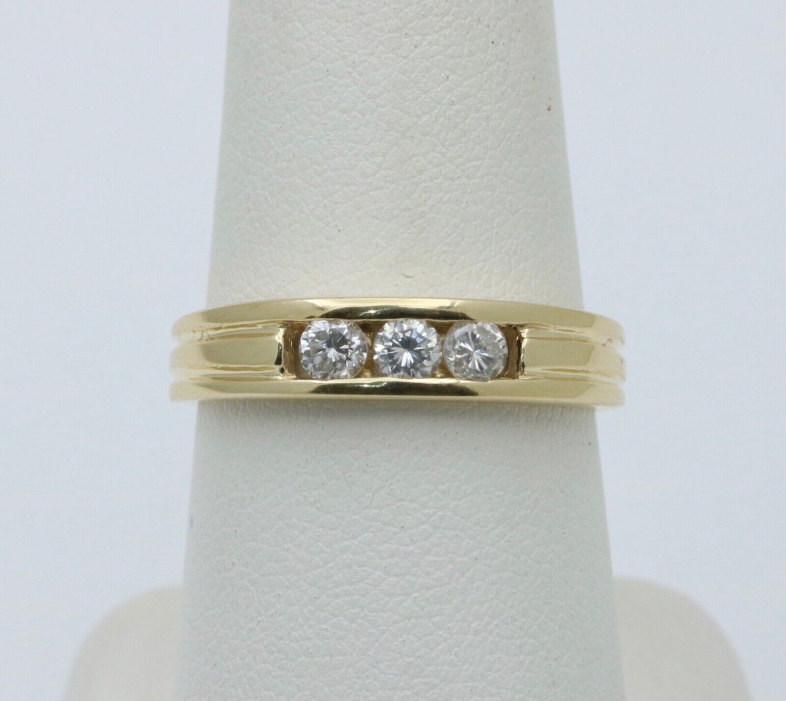 Vintage Diamonds 14K Yellow Gold Unisex Band