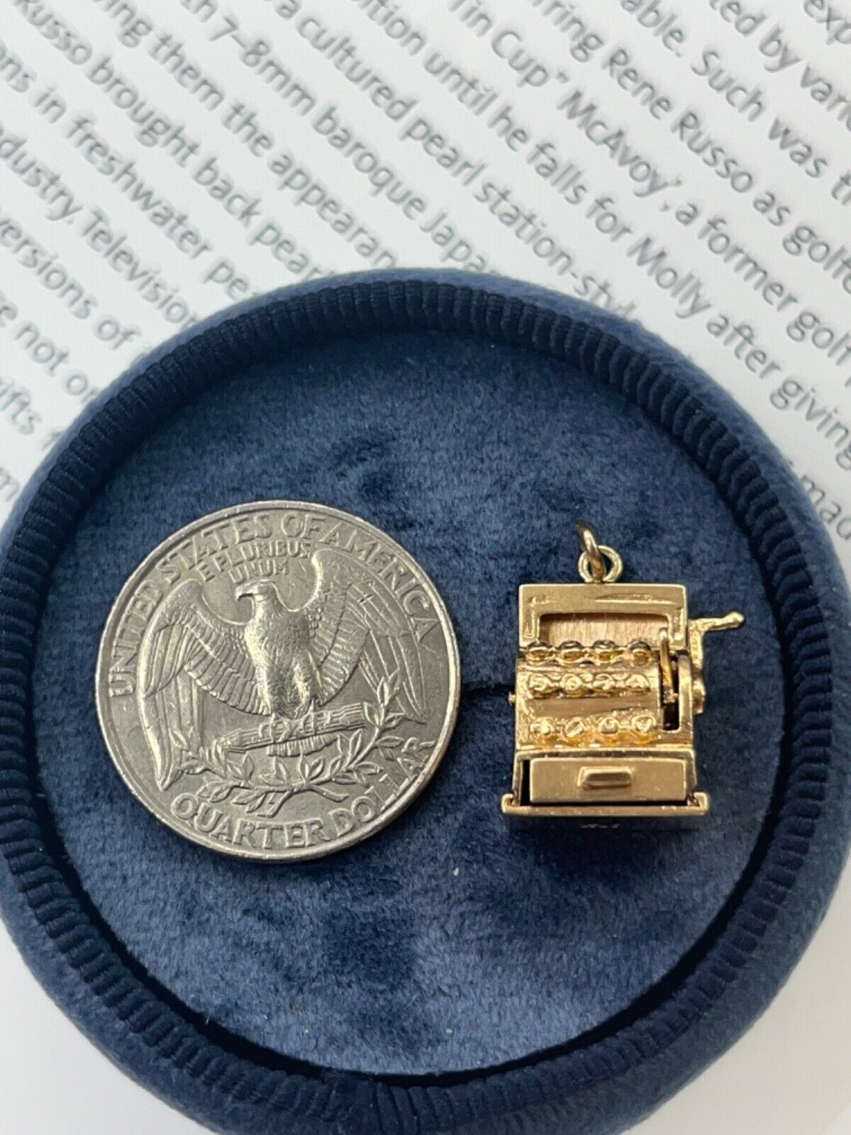 Vintage 14K Yellow Gold Slot Machine Charm