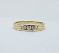 Vintage Diamonds 14K Yellow Gold Unisex Band