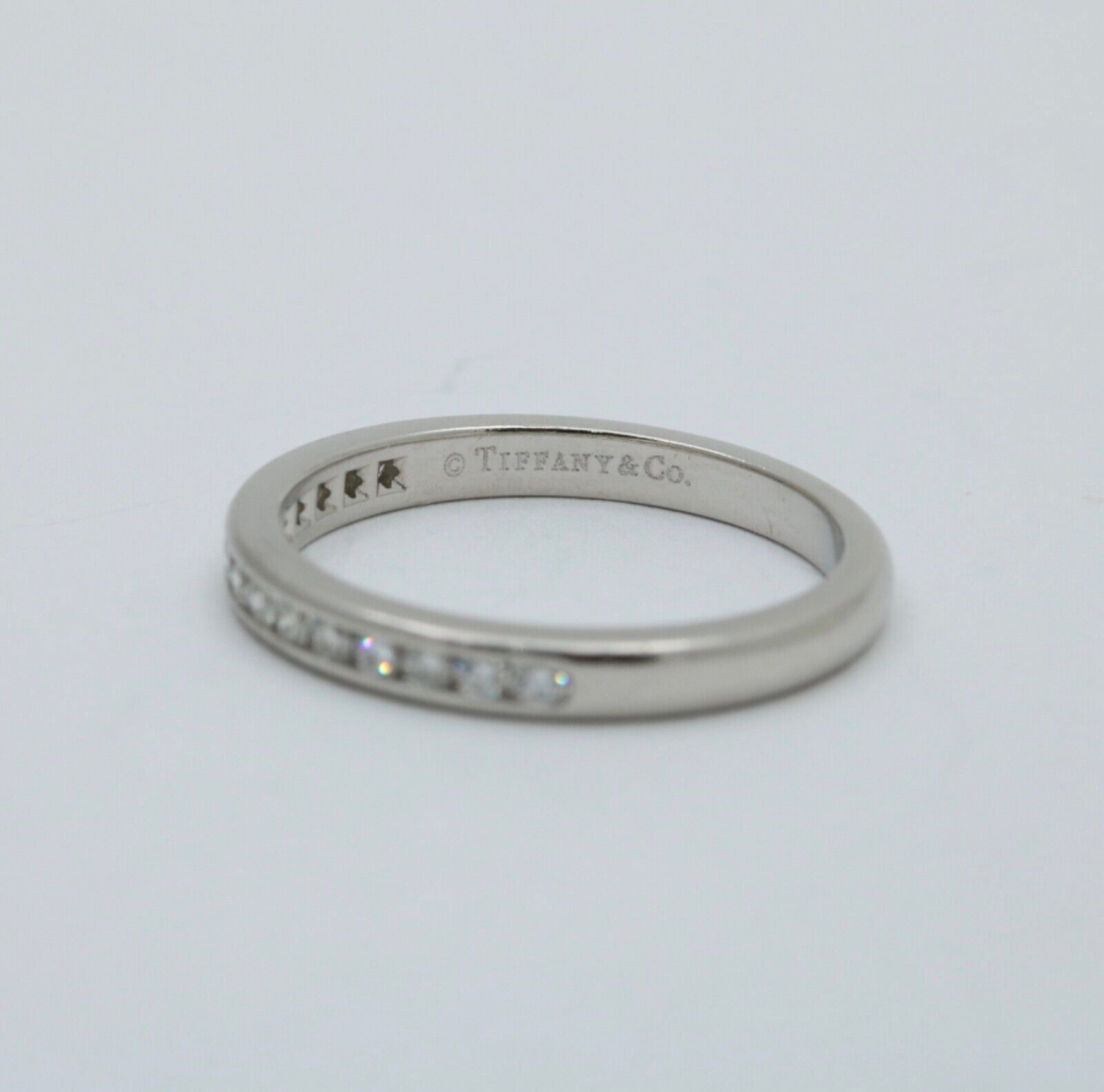 Tiffany & Co Platinum Half Eternity Diamond Band