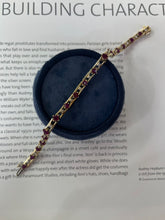 Load image into Gallery viewer, Vintage 14K Yellow Gold Ruby &amp; Diamond Tennis Bracelet
