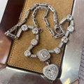 Judith Ripka Sterling Silver Heart Lavaliere Necklace