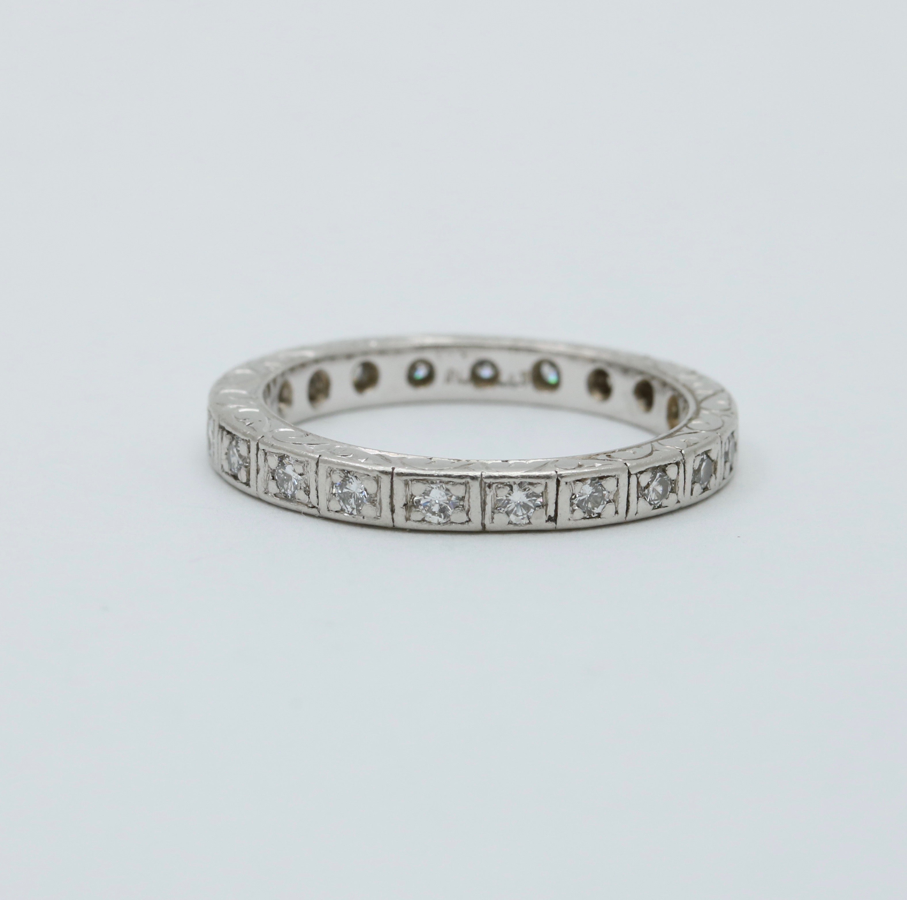 Antique Art Deco Platinum and Diamond Eternity Band